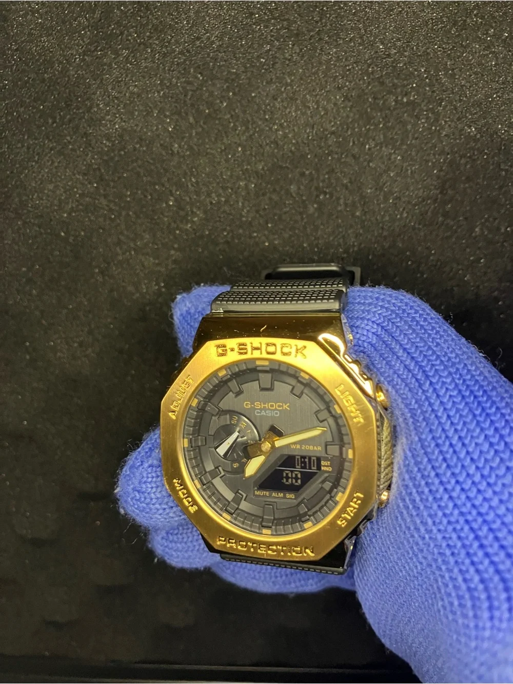 Custom G Shock Gold and Black Style Gm2100